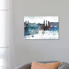 Latitude Run Linz Bluish Skyline Framed Art