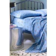 Martex Zebras In Love Fitted Bed Sheet Blue