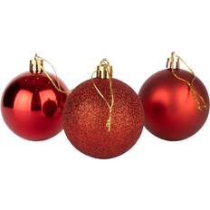 Red Christmas Tree Ornaments Shatchi 6Pcs, 60mm Baubles Christmas Tree Ornament