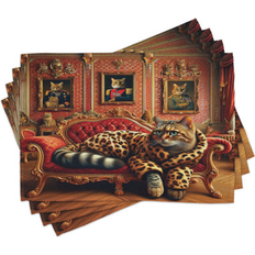 Gold Place Mats Ambesonne Kitty Place Mat Gold