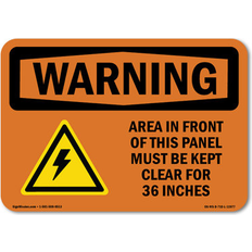 Orange Workplace Signs SignMission OS-WS-A-1218-L-11977 Warning Sign 12 x 18 in