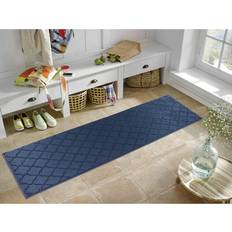 80.0 cm Entrance Mats Serdim Rugs Ivy Washable Trellis Anti Blue cm