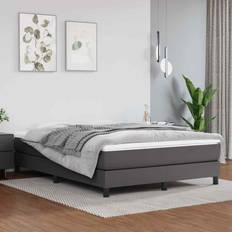 Continentaal Bedden vidaXL Bedframe Kunstleer Grijs 140x190 cm