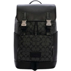 Coach Track Backpack In Signature Canvas - Gunmetal/Charcoal/Black