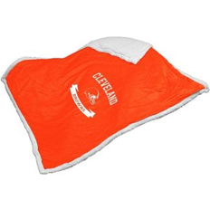 Logo Brands Cleveland Sherpa Blankets Orange