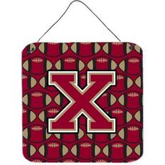 ComfortCreator Letter X Football Garnet & Gold Wall Decor
