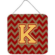 Gold Wall Decor ComfortCreator Letter K Chevron Garnet & Gold Wall Decor