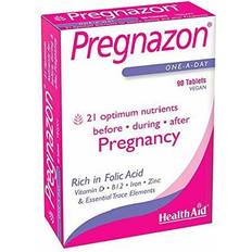 Pregnancy Vitamins & Minerals Health Aid Pregnazon Folic Iron, B Vitamins 90 pcs