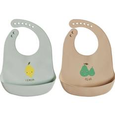 OYOY Yummy Silicone Bib 2-pack Minty/Camel