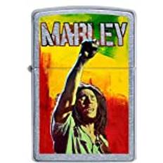 Zippo – Bob Marley, Street Chrome – bensin stormtändare, påfyllbar, i högkvalitativ presentask, silver, 60005534