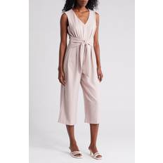 Pink Jumpsuits & Overalls Tie Front Jumpsuit