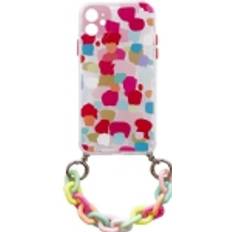 Fodral s21 Hurtel Color Chain Case gel flexibelt elastiskt fodral med ett kedjehänge för Samsung Galaxy S21 5G multicolour 2