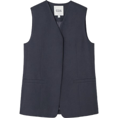 Lino Chalecos COS Longline Waistcoat - Dark Grey