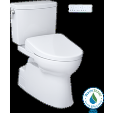 Toilets Toto WASHLET White Elongated Standard Height 2-piece Soft Close Toilet 12-in Rough-In with Bidet 1-GPF MW4744736CUFGA-01