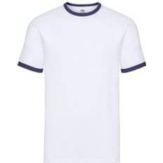 Fruit of the Loom Contrast Ringer T-Shirt White