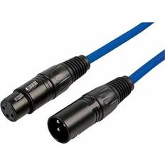 3 Pin XLR Male to Female Cable 6M Blue