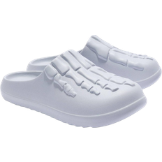 Perforated Skeleton Moulded Mule - Grey