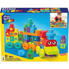 1 Building Games Fisher Price Mega Bloks ABC Learning Train 60 Pcs