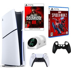 Game Consoles Sony PS5 Cod Core Console with Spider Man 2 Game and Accessories White