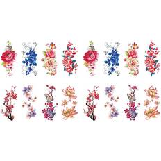 Combination Skin Body Makeup Tlily 16Pcs/Set Flowers Tattoo Stickers Tattoo Waterproof Temporary Tattoos Disposable Body Art Tattoo