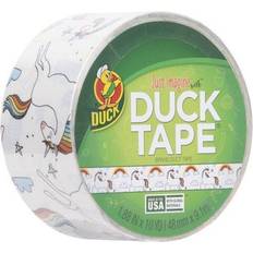 Duck Duck Brand 1.88 10 yd. White Whimsical Unicorn Duct Tape