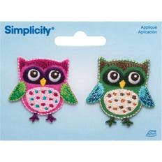 Wrights Simplicity Iron-On Appliques 2/Pkg-Owls