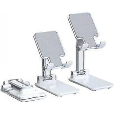 Mobile Device Holders HKHBJS Desk Mobile Phone Holder Stand Adjustable Metalwhite