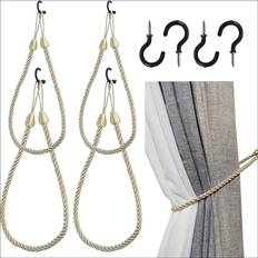 Mounts & Hooks for Curtains Veneka Curtain Tiebacks Ropes