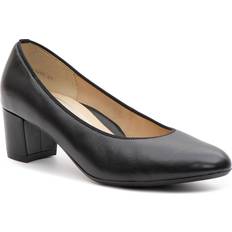 Ara Shoes Ara Kendall Pump Women's Black Leather Pumps Block