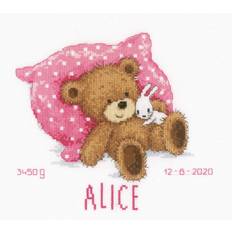 Counted Cross Stitch Kit 8.8"X8.4"-Sweet Bear 14 Count -V0170741