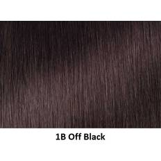 OFF BLACK Sleek Fashion Human Hair Wig Style Free Wig Cap