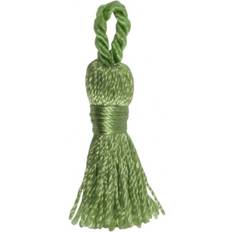 Green DIY Trimits Miniature Silky Tassels 20mm Green each