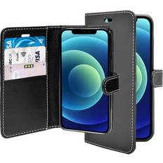 Apple Black Case For Apple iPhone 12 6.1 Inch Wallet Flip PU Leather Stand Card Slot Pouch Cover