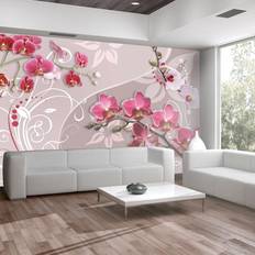 Papper Väggdekor Wonda Fototapet Flight of Pink Orchids 100x70 Väggdekor