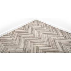 Grandismo Caprio Tile, 1m x 4m Width Parquet Style Vinyl Lino Flooring Roll 2m & 4m Width