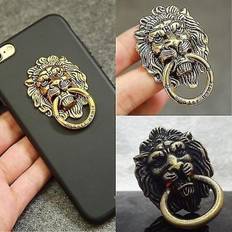 Mobile Device Holders HKHBJS Universal 360 Rotating Finger Ring Stand Holder For Mobile Phone, Retro Lion Head Phone Holder For M