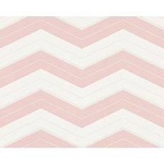 A.S. Creation Zig zag Stripy Geometric Modern Wallpaper Light Pink One Size