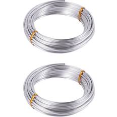 Tlily 3X 3mm Aluminium Wire 10M Craft Silver Wire for Jewellery Making Clay Modelling Bonsai and Model