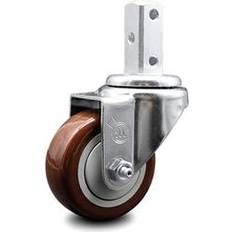 DIY Accessories Service Caster 3 Inch Maroon Polyurethane Wheel Swivel 7/8 Inch Square SCC