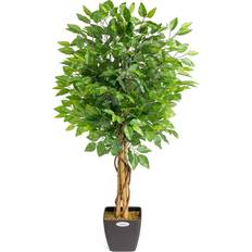 Christow Green Ficus Tree 4ft 120cm Pre Potted Artificial Plant