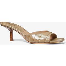 43 ⅓ Sandaletter Michael Kors Anita Crocodile Embossed Leather Sandal - Natural