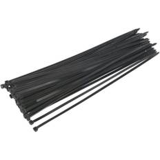 Cable Management Loops 50 PACK Black Cable Ties 450 x 7.6mm Nylon 66 Material Heat Resistant