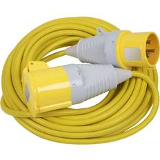 Loops 14m Extension Lead Fitted with 32A 110V Plug Single 110V Socket IP44 Rated