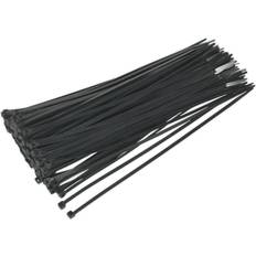 Cable Management Loops 100 PACK Black Cable Ties 300 x 4.4mm Nylon 66 Material Heat Resistant