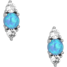 Opal Earrings Montana Silversmiths Delicate Moonlight Earrings - Silver/Blue/Transparent