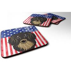 Serving CoolCookware American Flag & Longhair Black Foam 4pcs