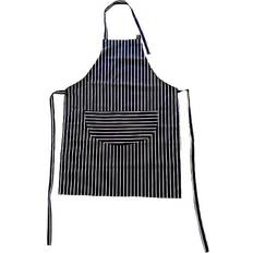 Oypla Adult Cotton Blue & Butcher Stripe Chefs Apron White