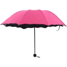 Pink Umbrellas HOD Health & Home Fashion Printed Auto Foldable Sun Rain Anti Uv Umbrella Rose Red