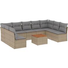 9 Loungesæt Havemøbler vidaXL 3223791 Loungesæt, 1 borde inkl. 9 sofaer