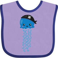 Blue Accessories Inktastic Blue Jellyfish With Pirate Hat Pirate Jellyfish Boys or Girls Baby Bib